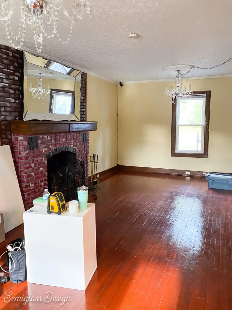 fireplace in old house