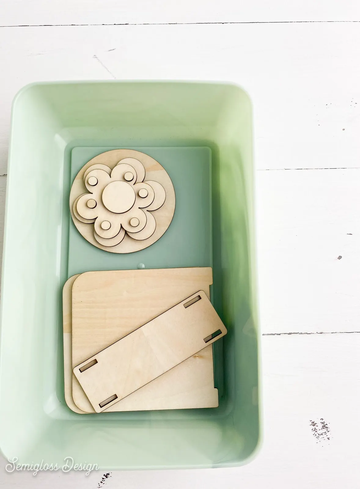 laser cut wooden pieces for flower napkin holder