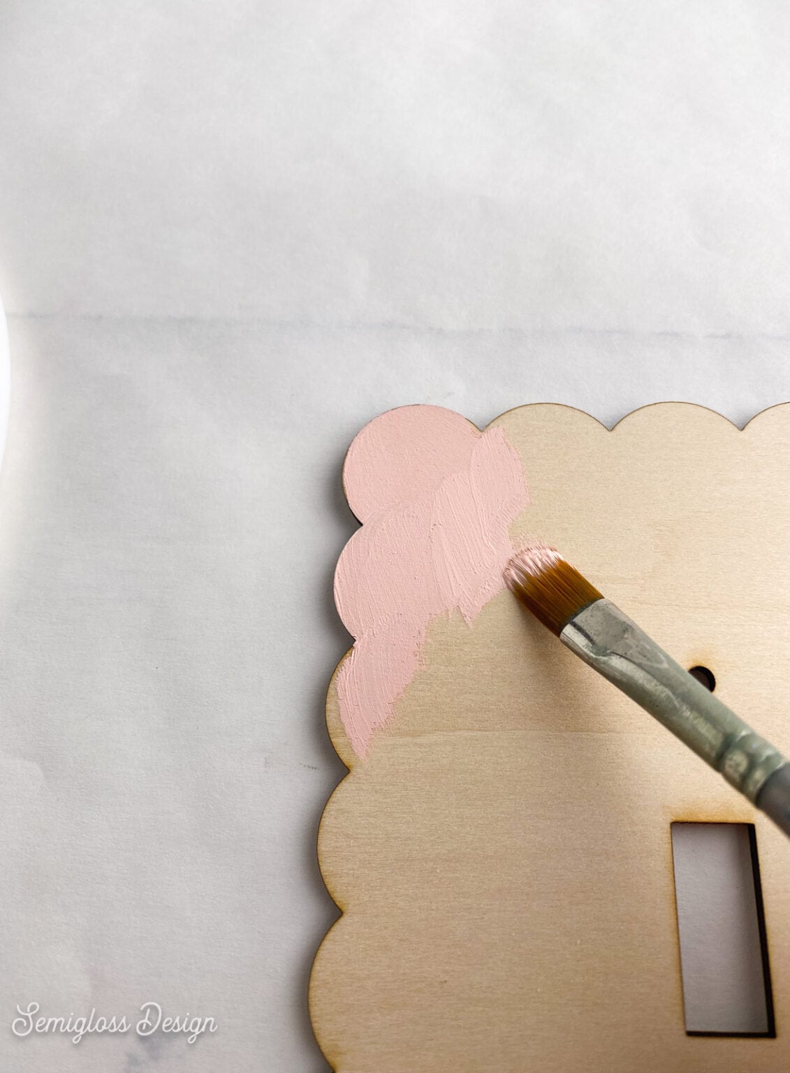 DIY Scalloped Light Switch Cover Semigloss Design