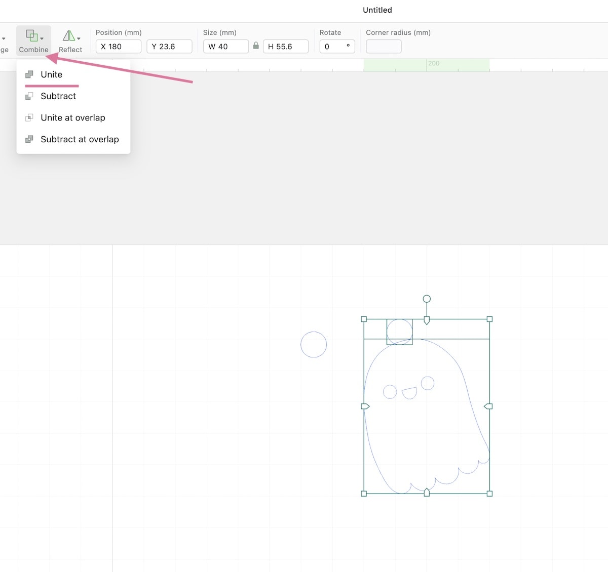xcs screenshot of combining shapes