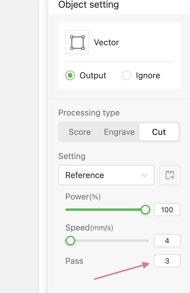 screenshot of xcs settings