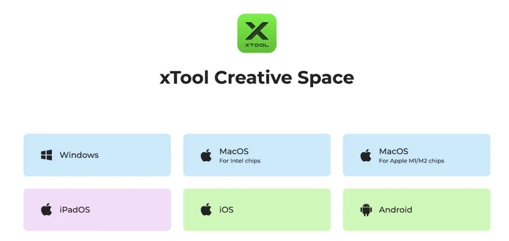 xTool creative space operating systems