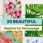 floral paper napkins for crafting