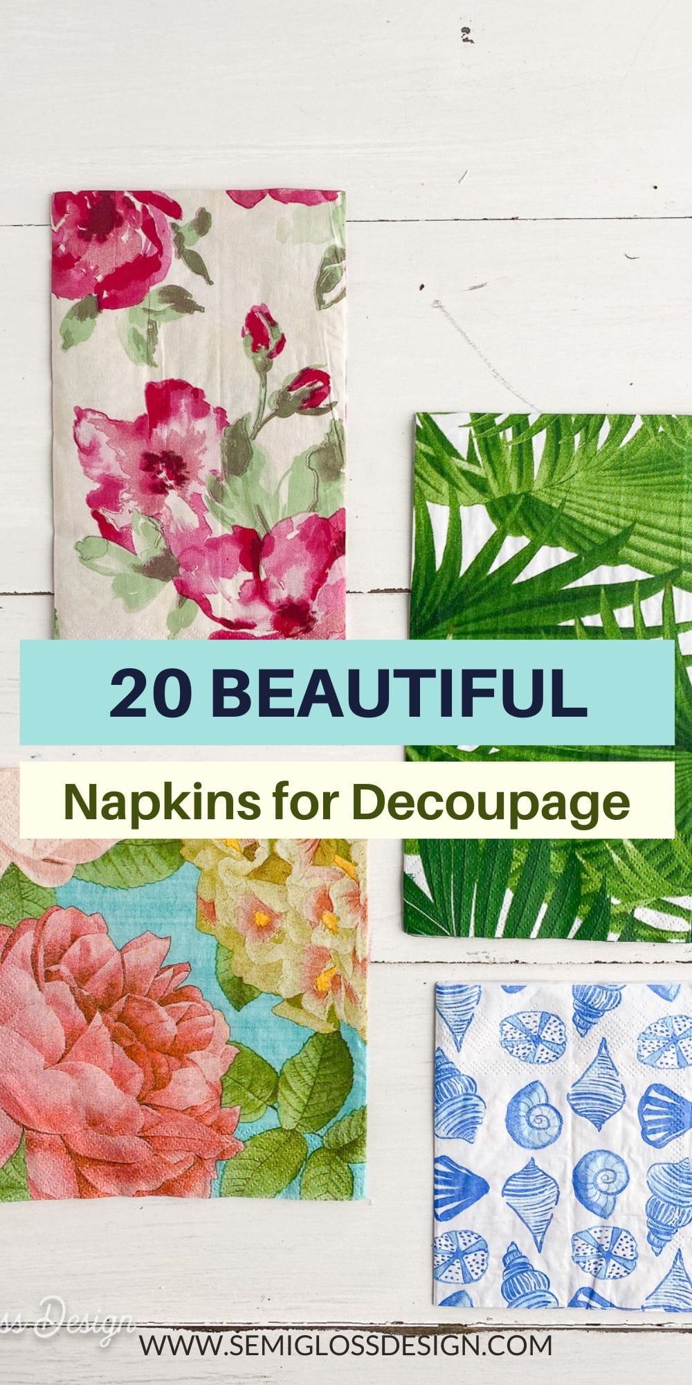 Cute Paper Napkins for Decoupage Crafts Semigloss Design