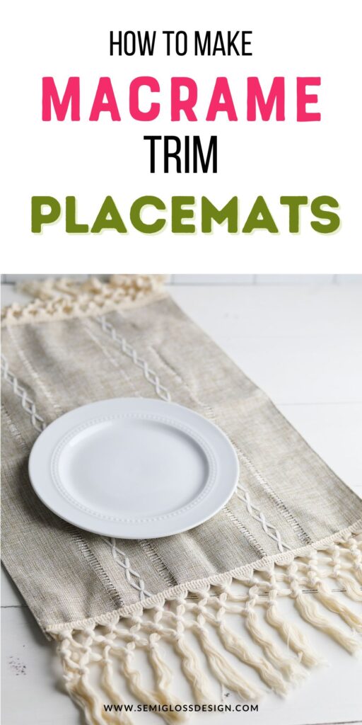 macrame placemat with white plate