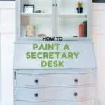 gray secretary desk