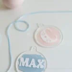 ornaments that are made with acrylic and vinyl decals