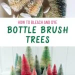bleaching bottle brush trees and finished pastel trees