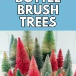 colorful christmas bottle brush trees