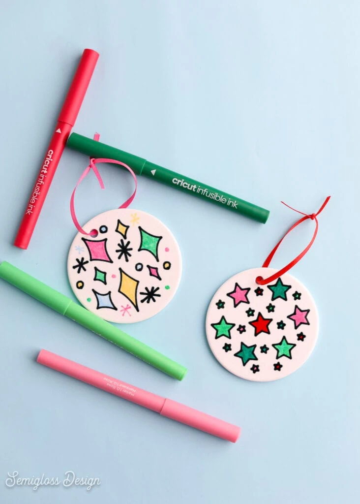 ornaments made with infusible ink markers