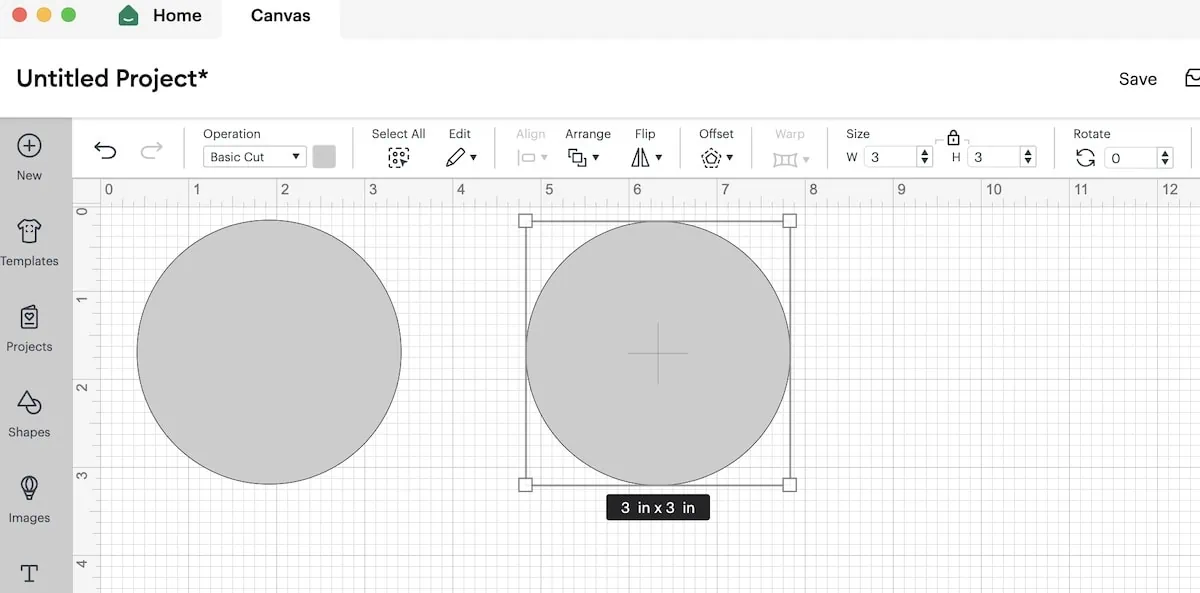 gray circles in cricut design space