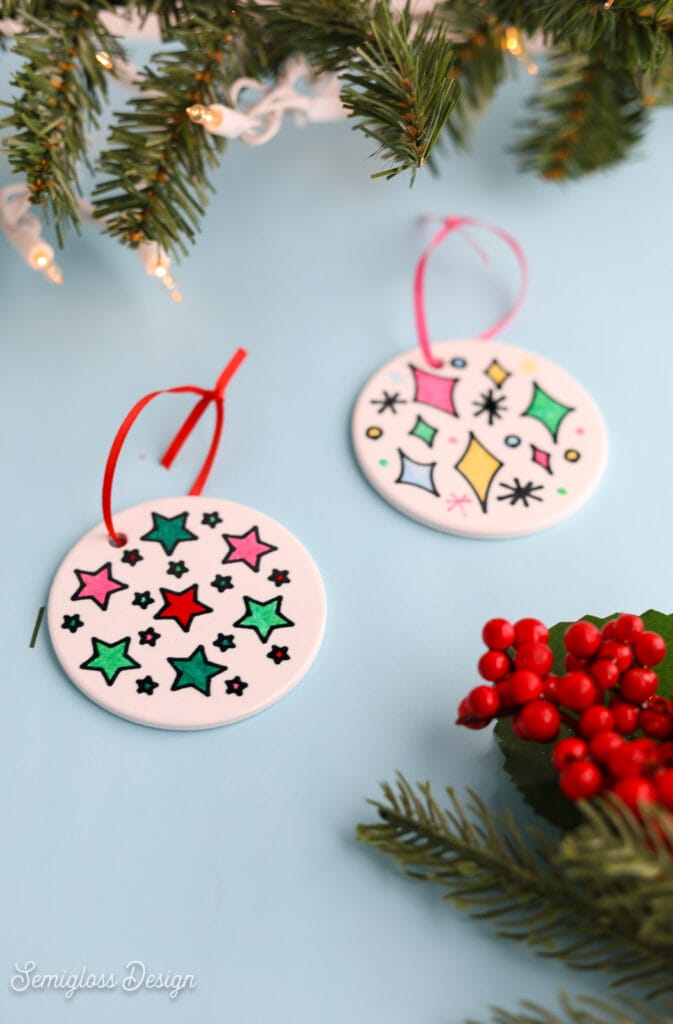 ornaments made with infusible ink markers