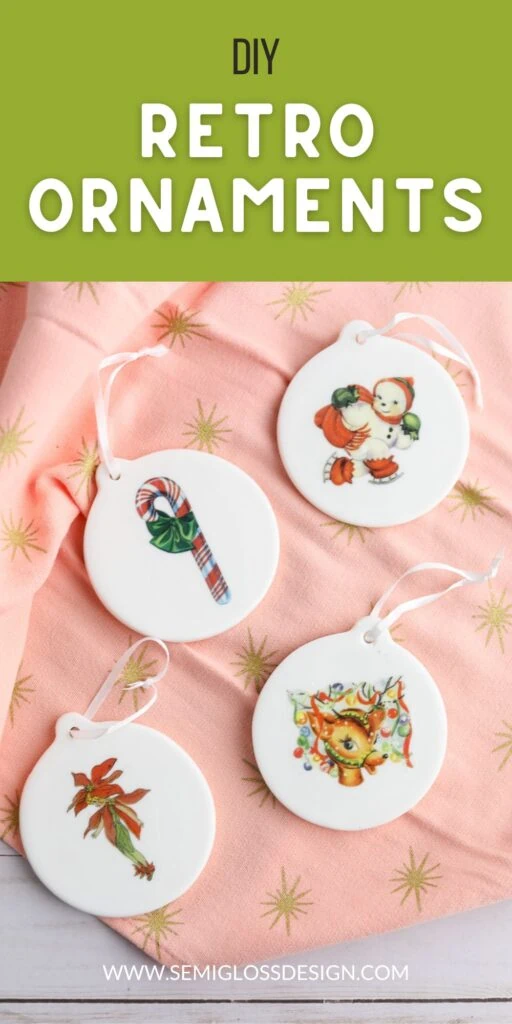 vintage Christmas image ornaments