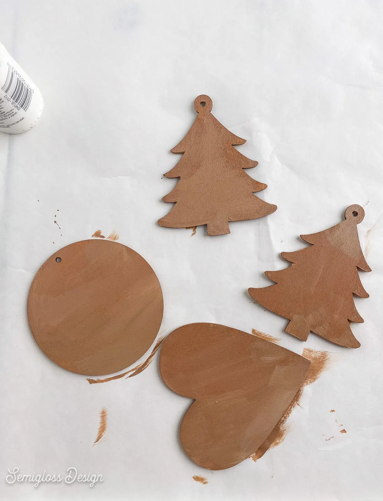 painting ornaments to look like cookies