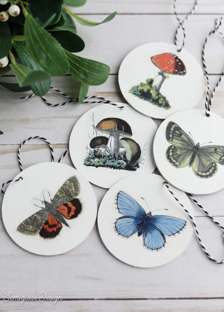 vintage botanical ornaments