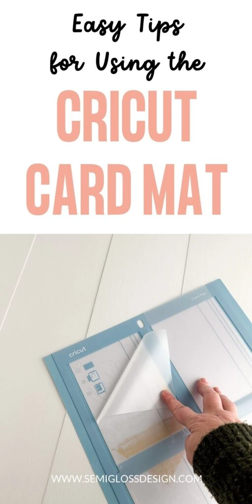 hand pulling cover from cricut card mat