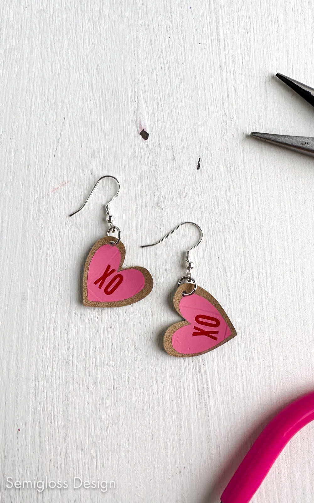 valentine cookie earrings