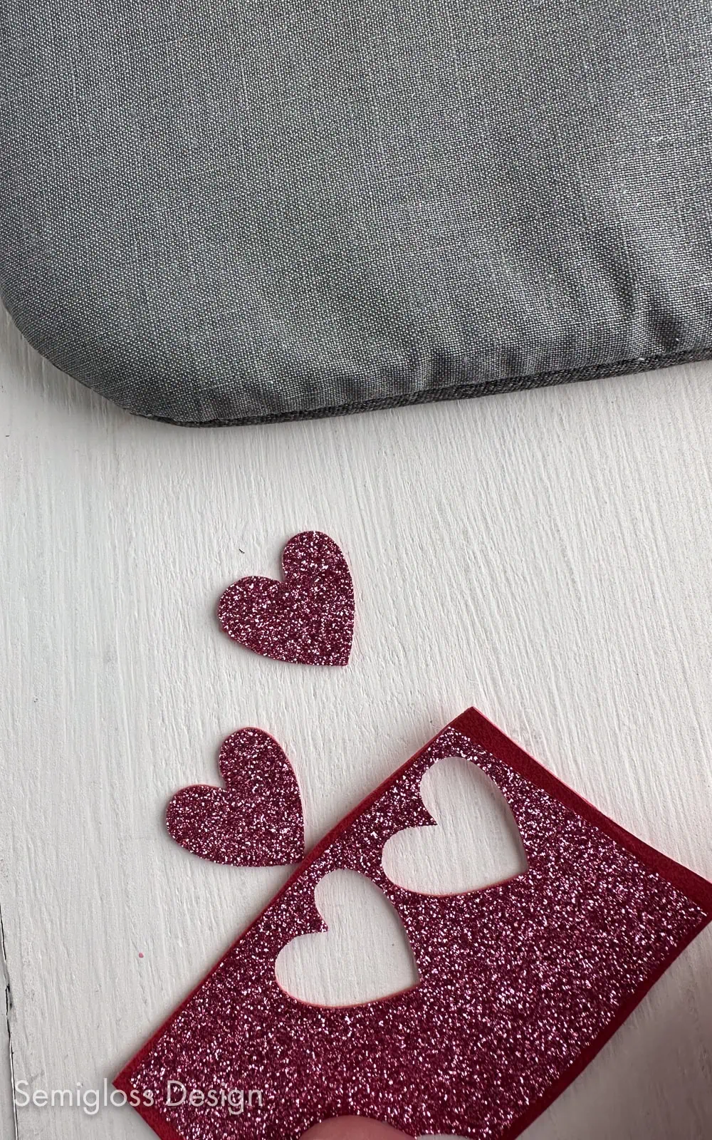 pink glitter hearts