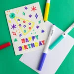 cricut watercolor marker birthday card and markers