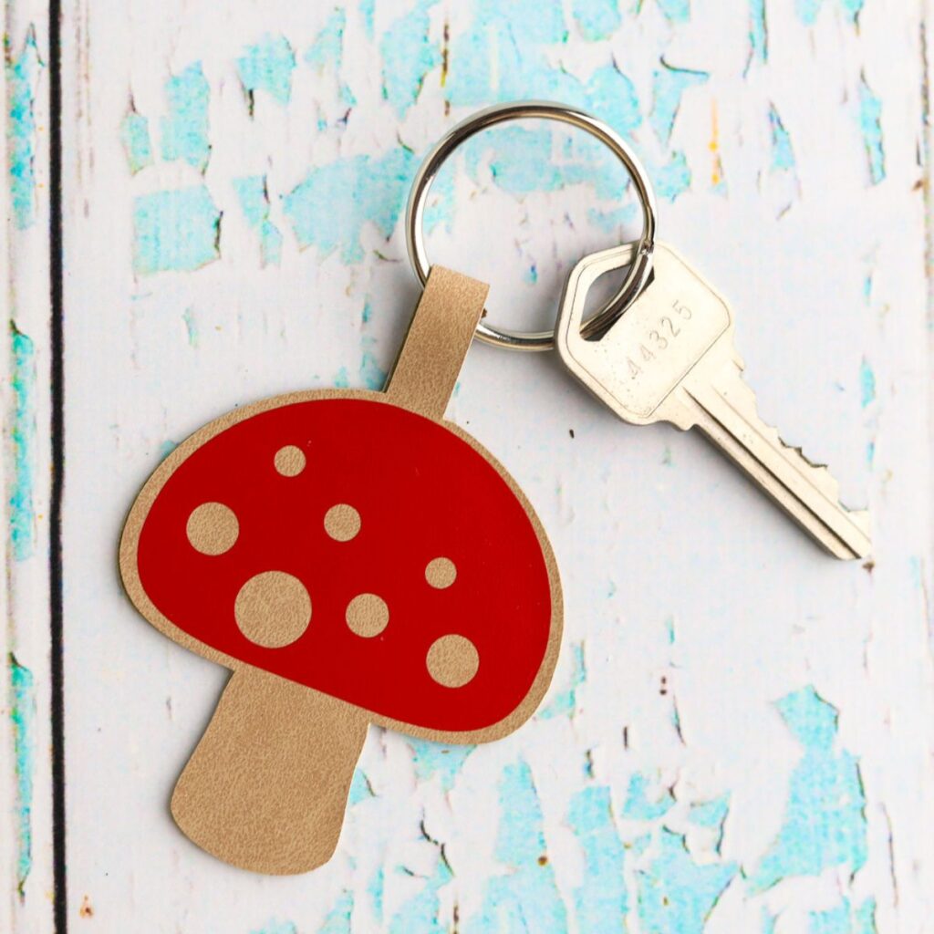 mushroom keychain