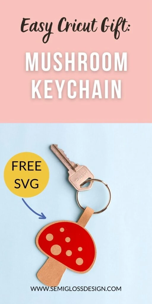 mushroom keychain with key