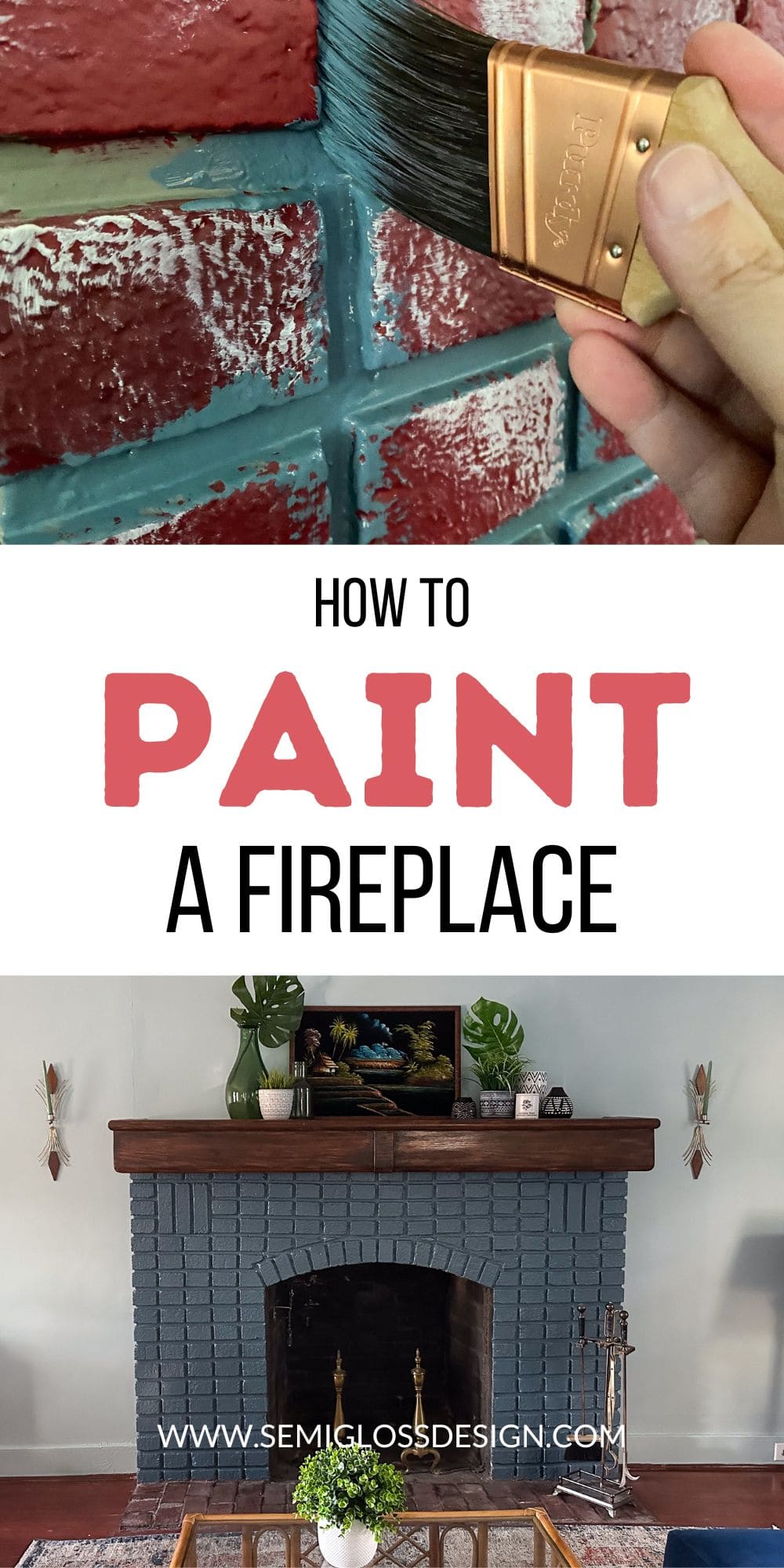 How to Repaint a Brick Fireplace Semigloss Design