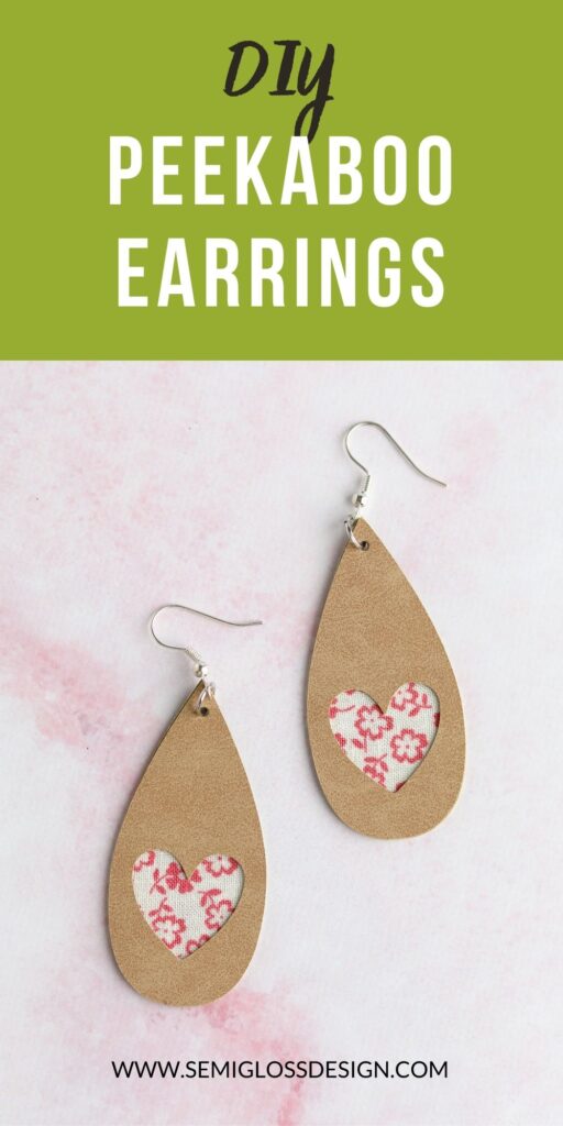 earrings with heart cut out