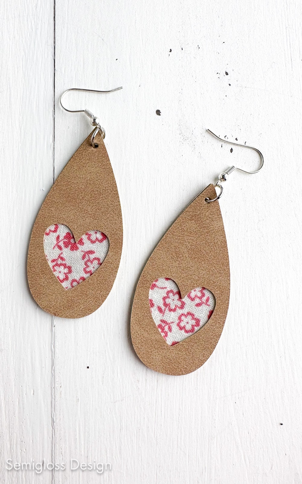 earrings with heart cut outs