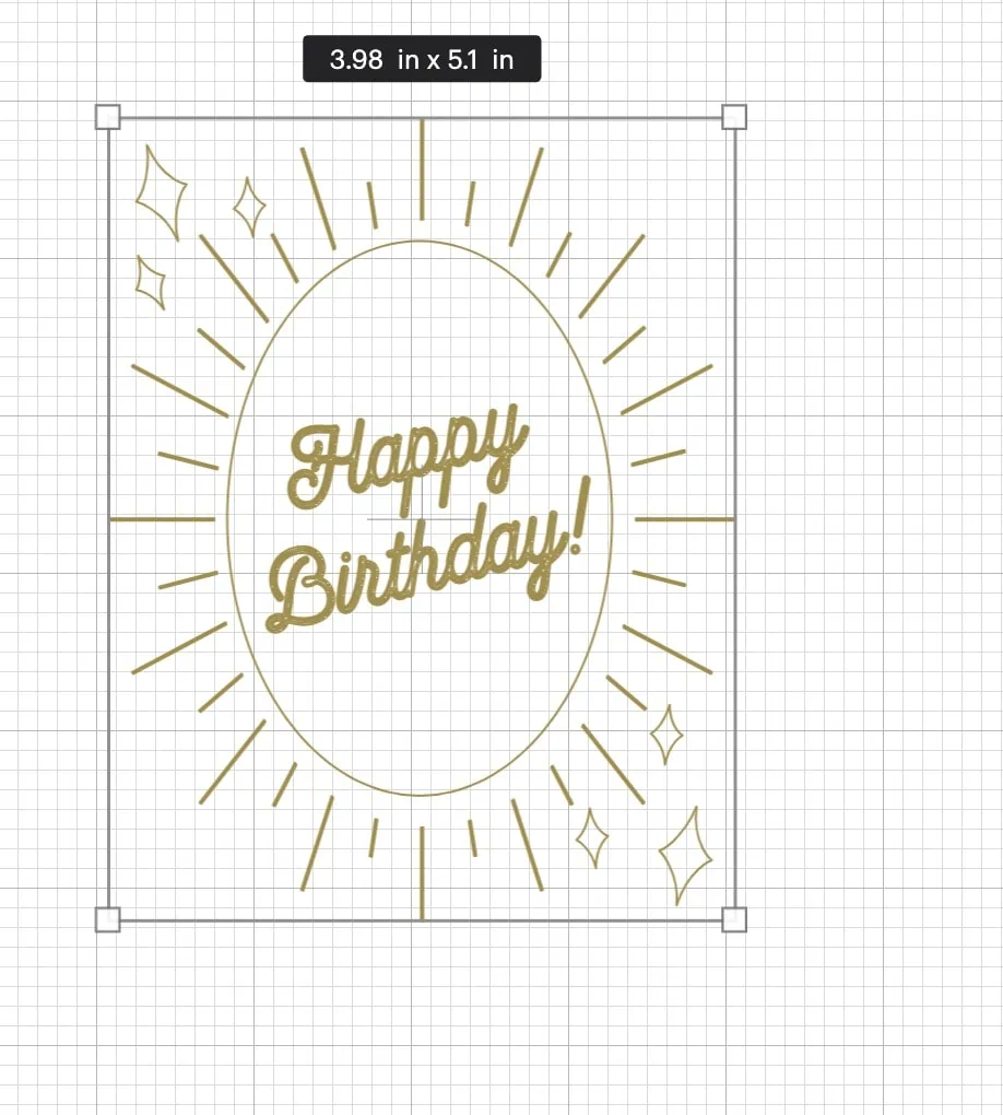 birthday card design in cricut design space