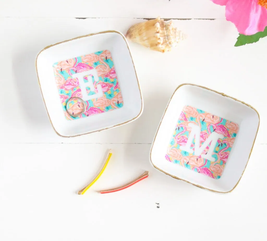 ring dishes with monograms