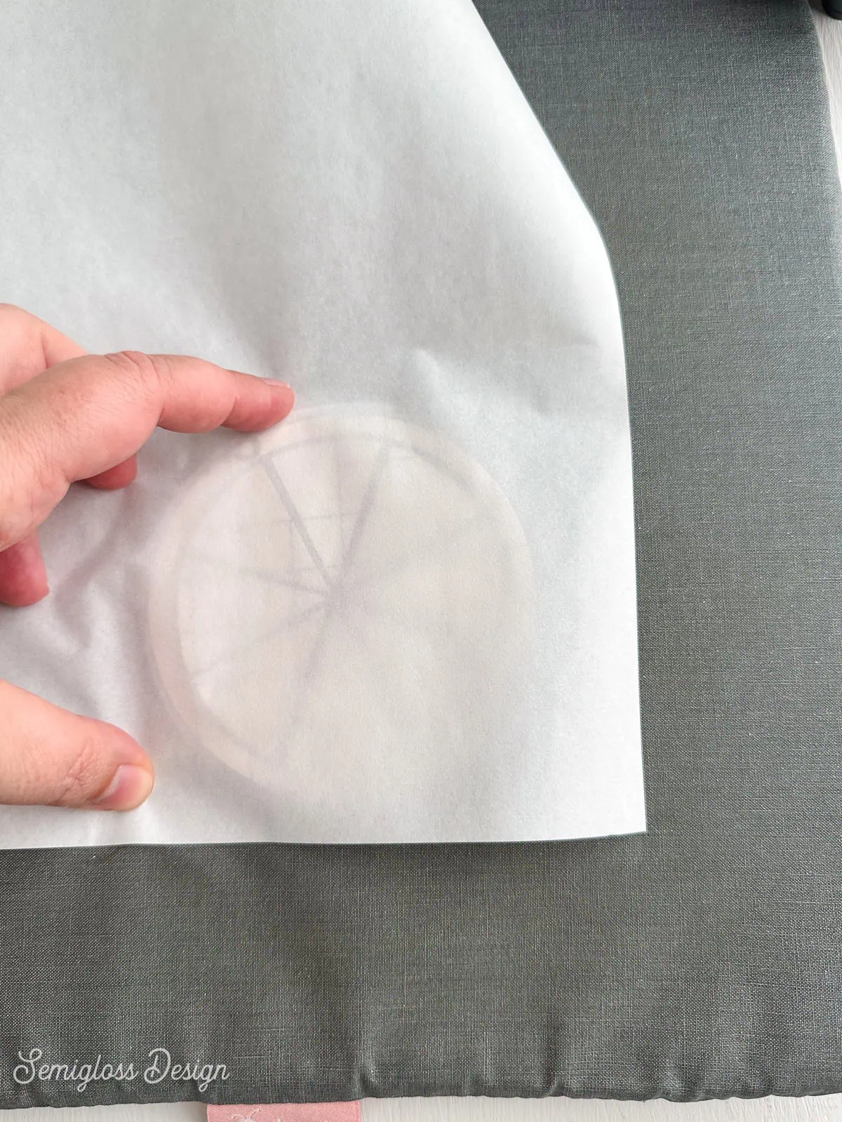 parchment paper over fruit coaster