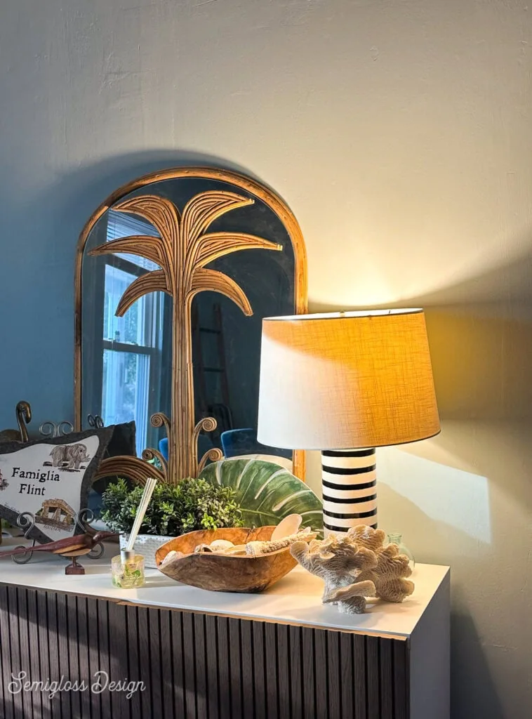 lamp and decor in living room