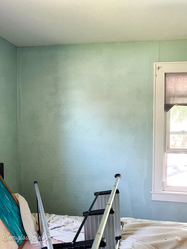 wall being painted