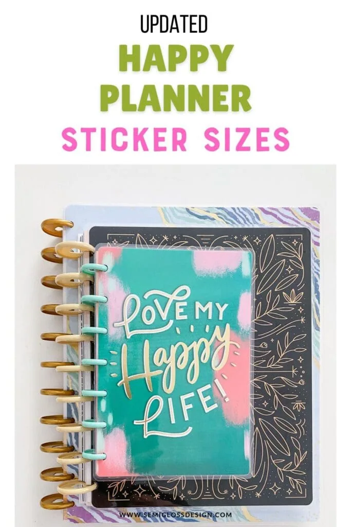 happy planner in a stack