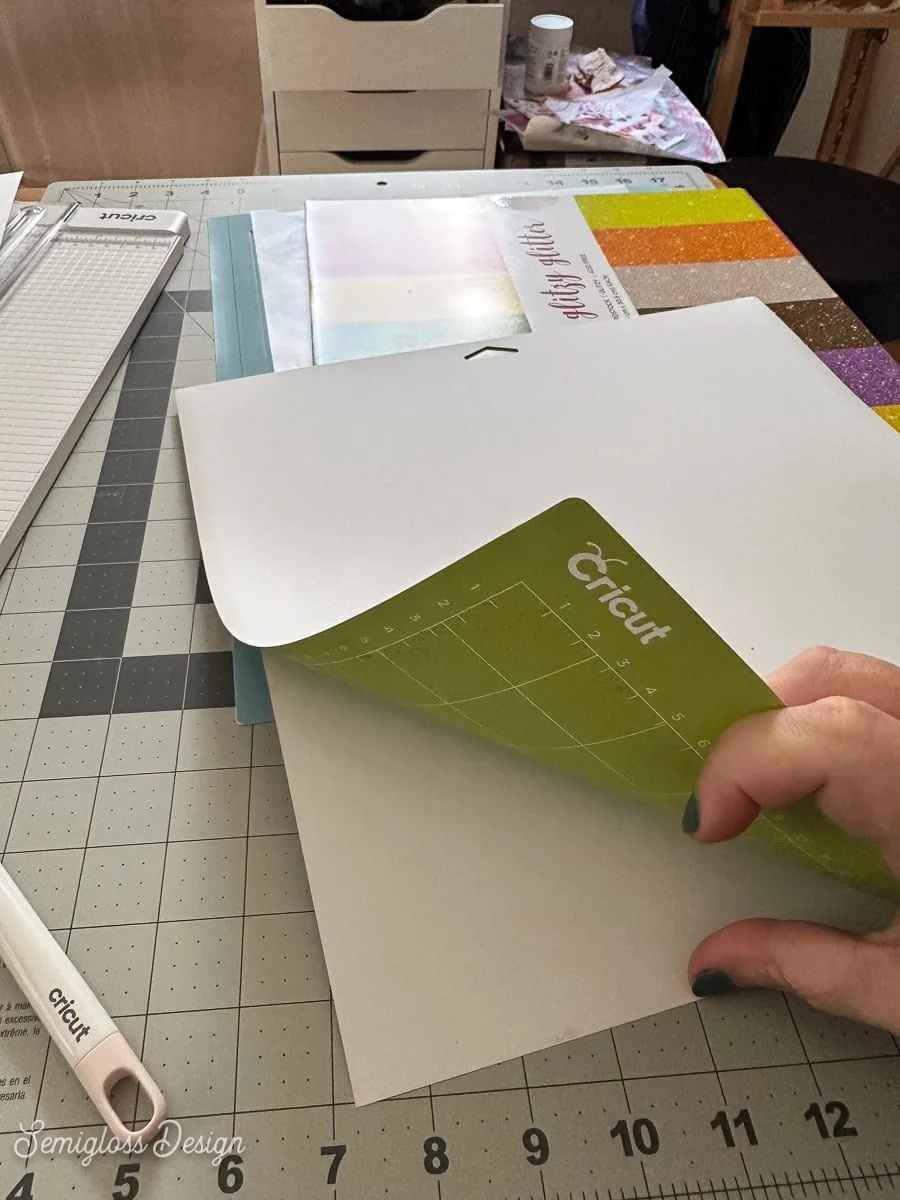removing mat from cardstock