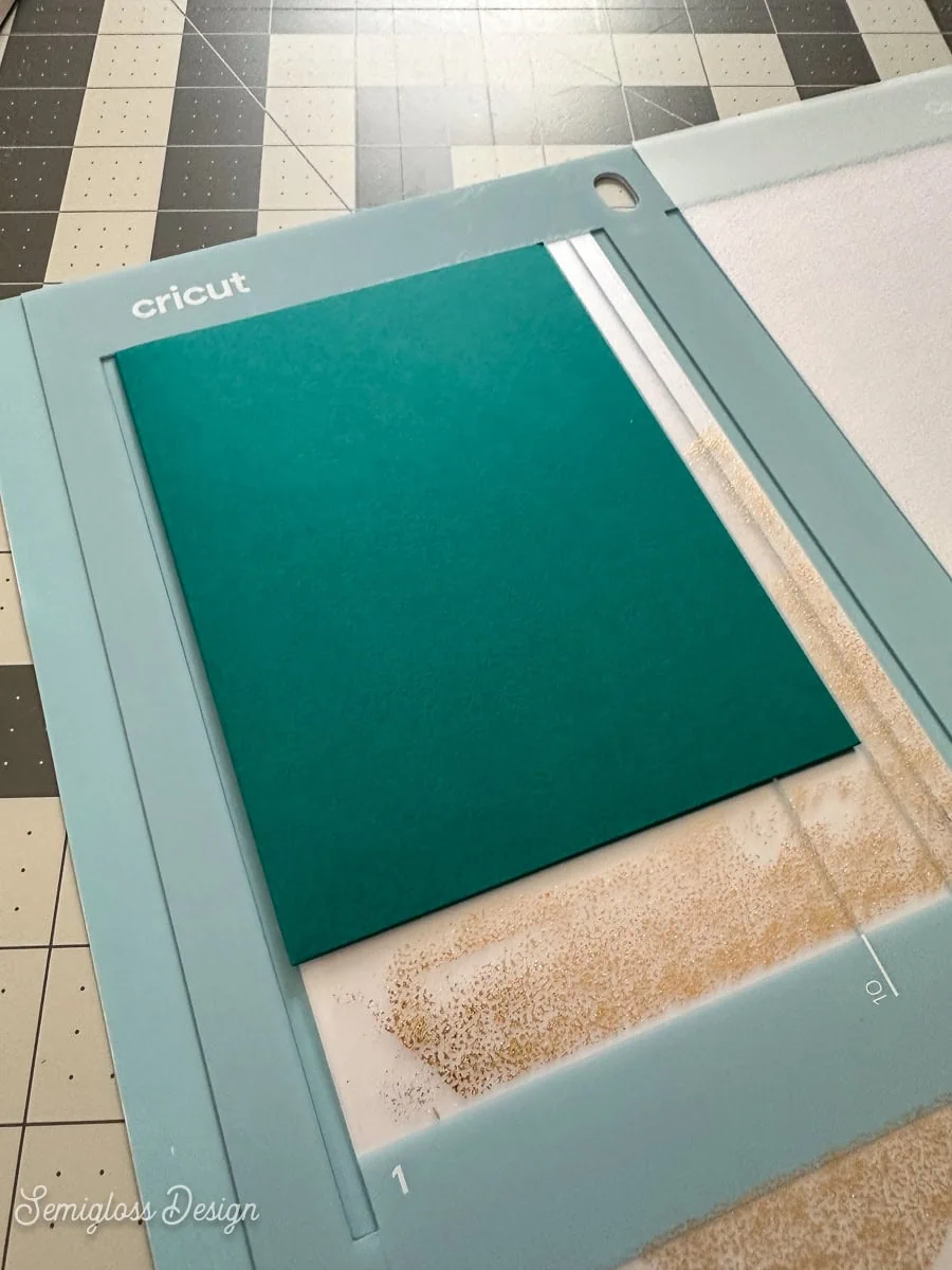 cutaway card in card mat
