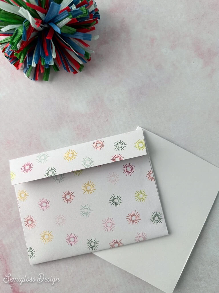 handmade envelope from starburst scrapbook paper