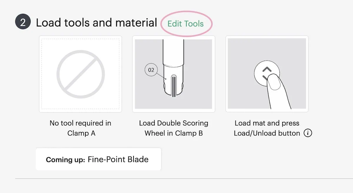 changing scoring tool in cricut design space