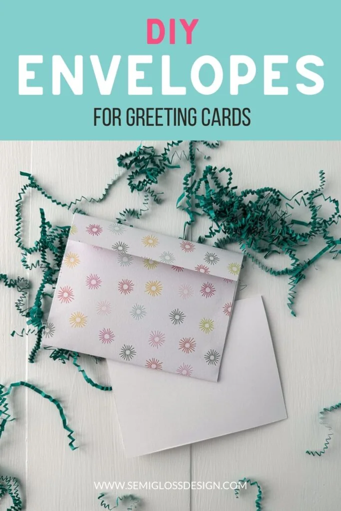 handmade envelope made from scrapbook paper 