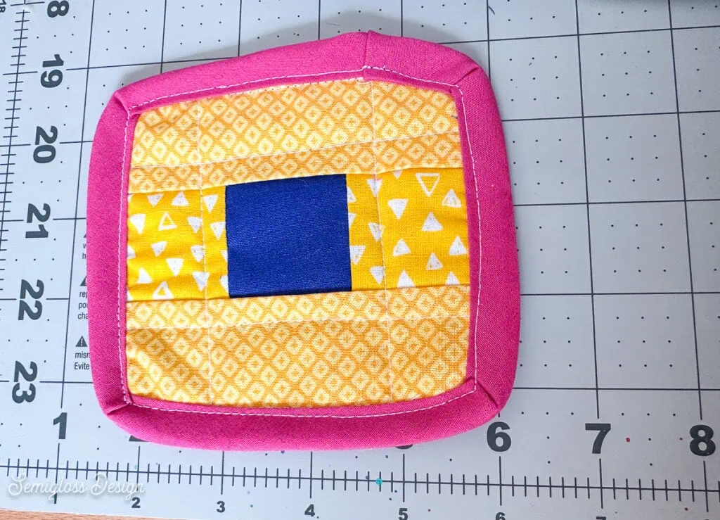 finished quilted coaster