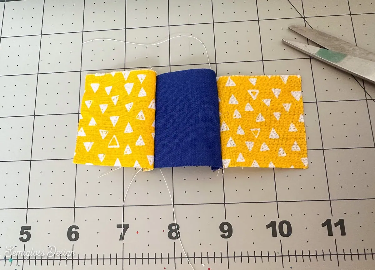 fabric strip sewn together