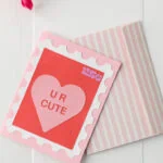 card for Valentine's Day made with Cricut cardstock