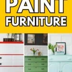 collage of painted furniture