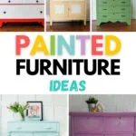 collage of colorful painted furniture