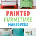 painted furniture collage