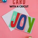 Joy card on pink background