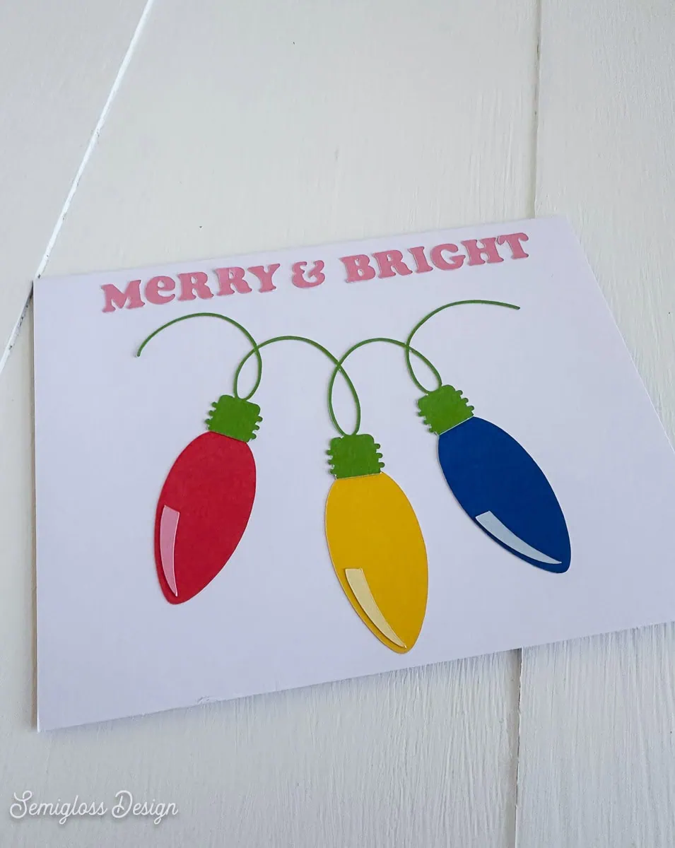 DIY Christmas card with lights