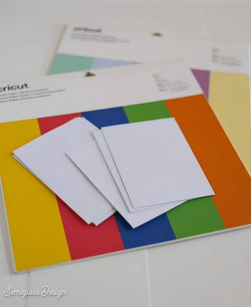 cricut cardstock and card blanks