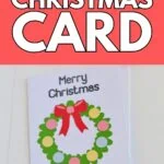 wreath card with personalized name