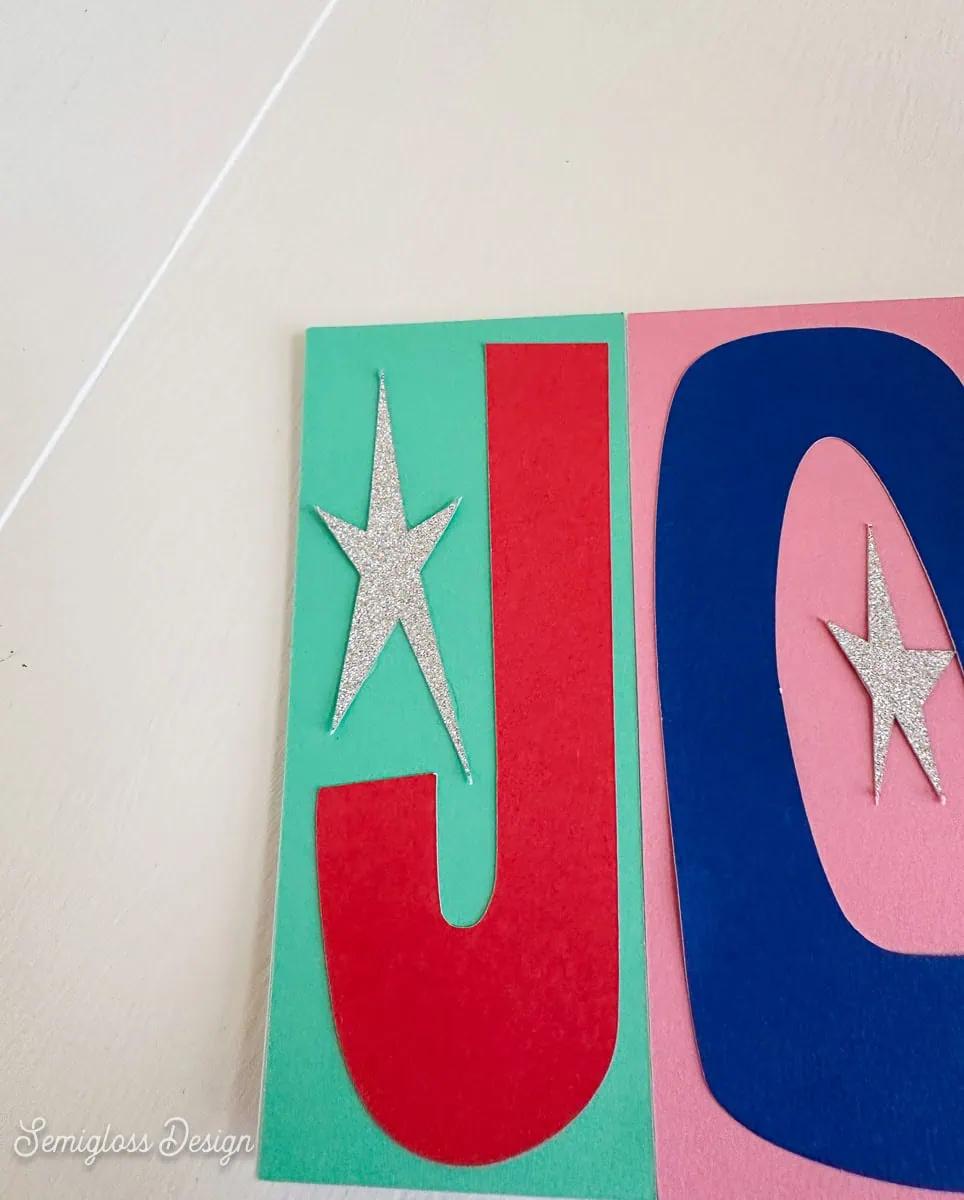 applying stars to card